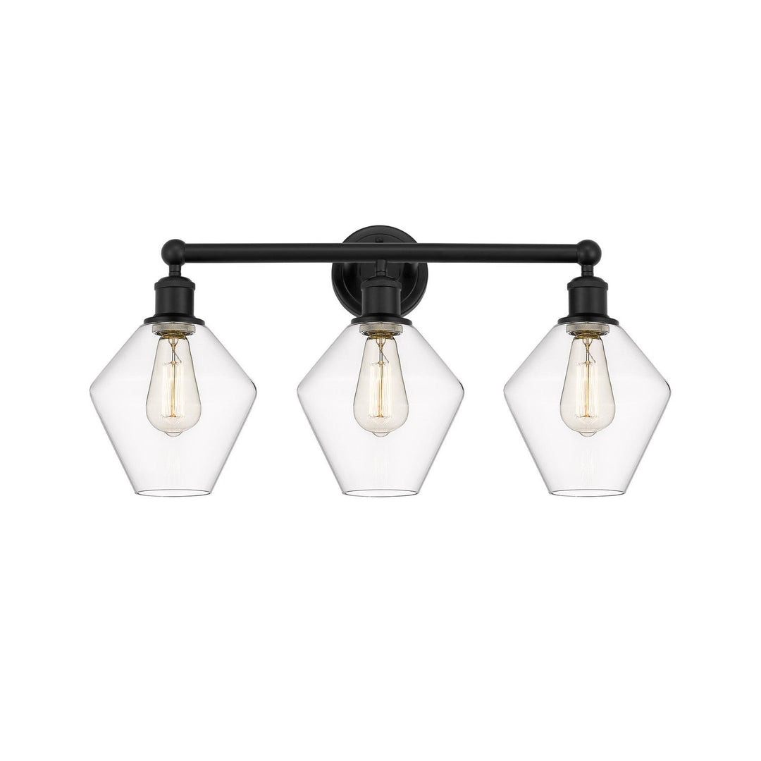 Innovations Downtown Urban 616-3W-BK-G652-8 Bath Vanity Light 26 in. wide - Matte Black