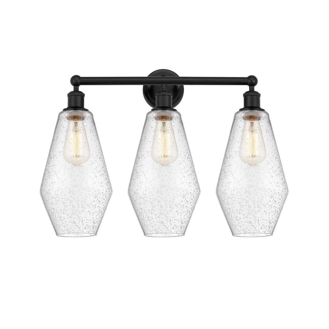 Innovations Downtown Urban 616-3W-BK-G654-7 Bath Vanity Light 25 in. wide - Matte Black