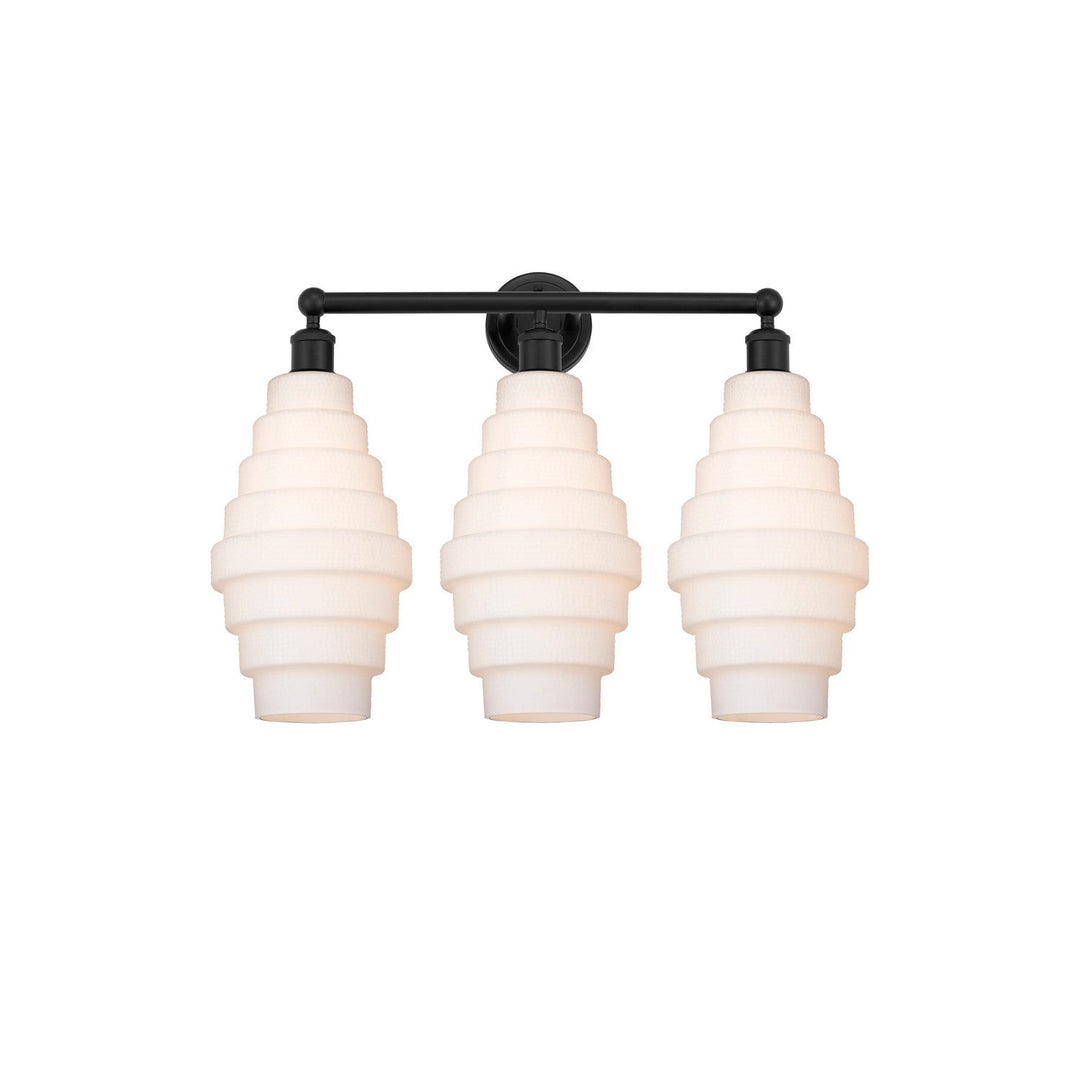 Innovations Downtown Urban 616-3W-BK-G671-8 Bath Vanity Light 26 in. wide - Matte Black