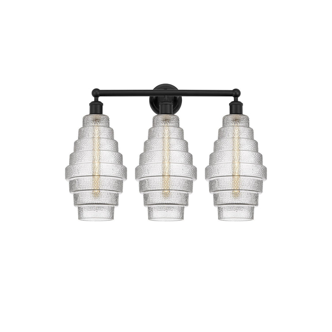 Innovations Downtown Urban 616-3W-BK-G672-8 Bath Vanity Light 26 in. wide - Matte Black