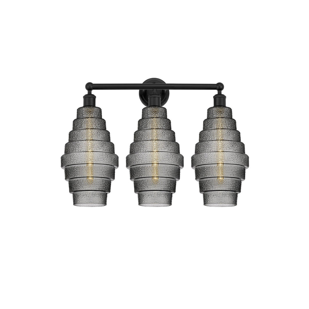 Innovations Downtown Urban 616-3W-BK-G673-8 Bath Vanity Light 26 in. wide - Matte Black