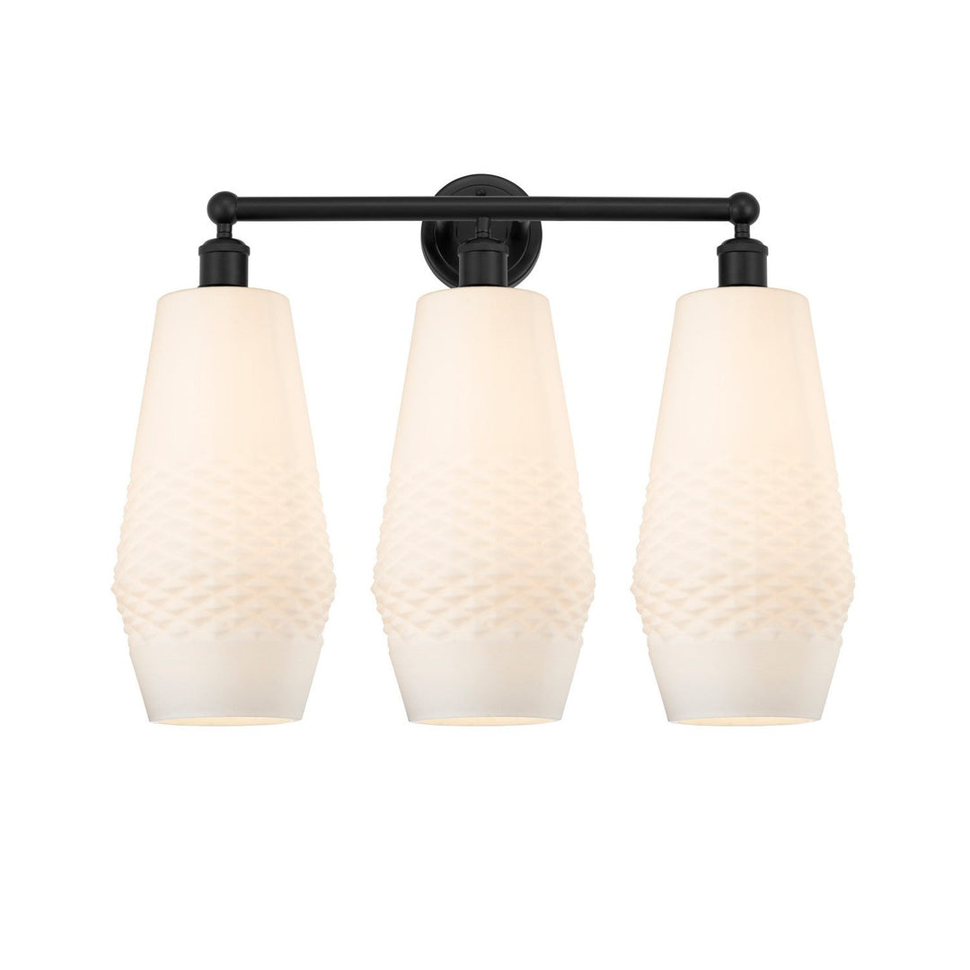 Innovations Downtown Urban 616-3W-BK-G681-7 Bath Vanity Light 25 in. wide - Matte Black