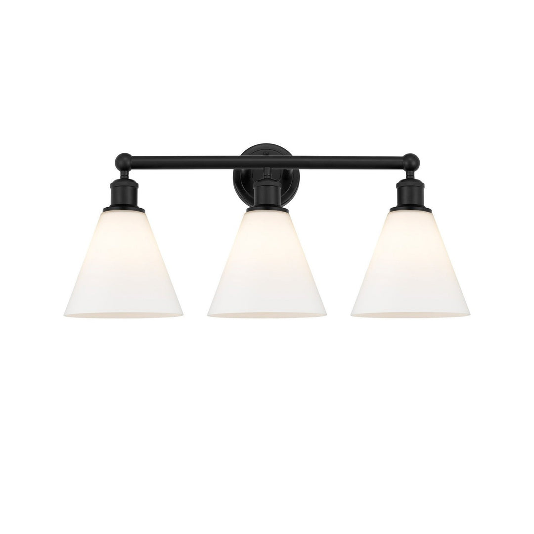 Innovations Downtown Urban 616-3W-BK-GBC-81 Bath Vanity Light 26 in. wide - Matte Black