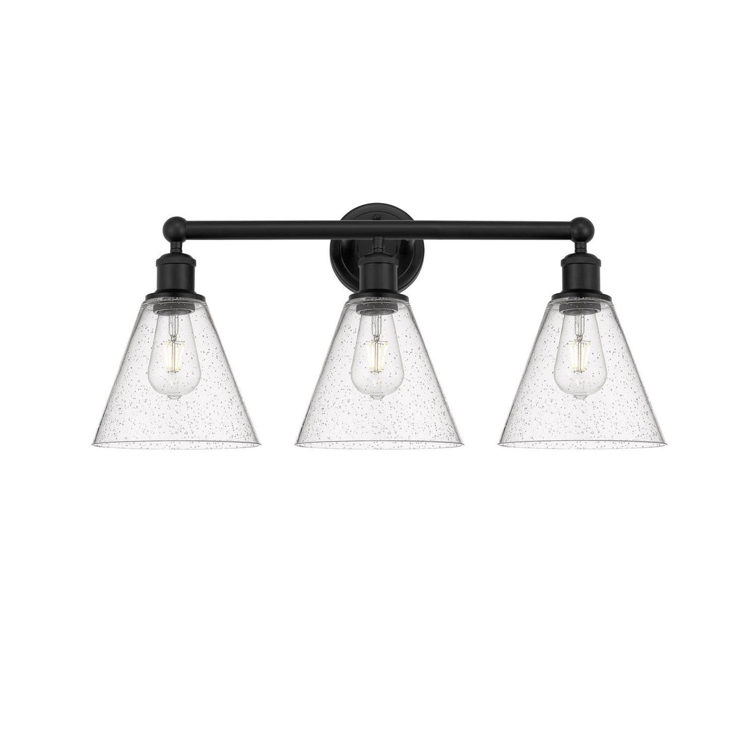 Innovations Downtown Urban 616-3W-BK-GBC-84 Bath Vanity Light 26 in. wide - Matte Black