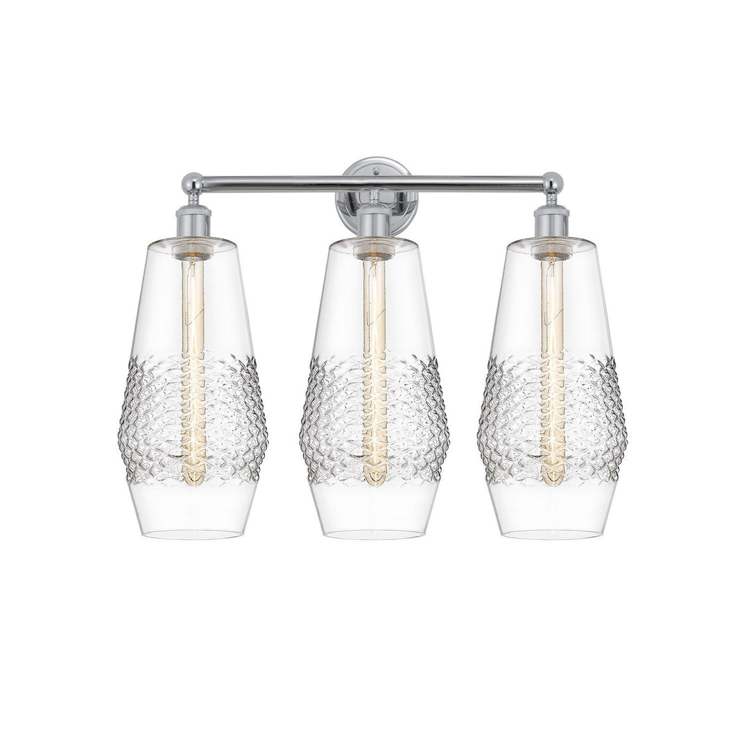 Innovations Downtown Urban 616-3W-PC-G682-7 Bath Vanity Light 25 in. wide - Polished Chrome