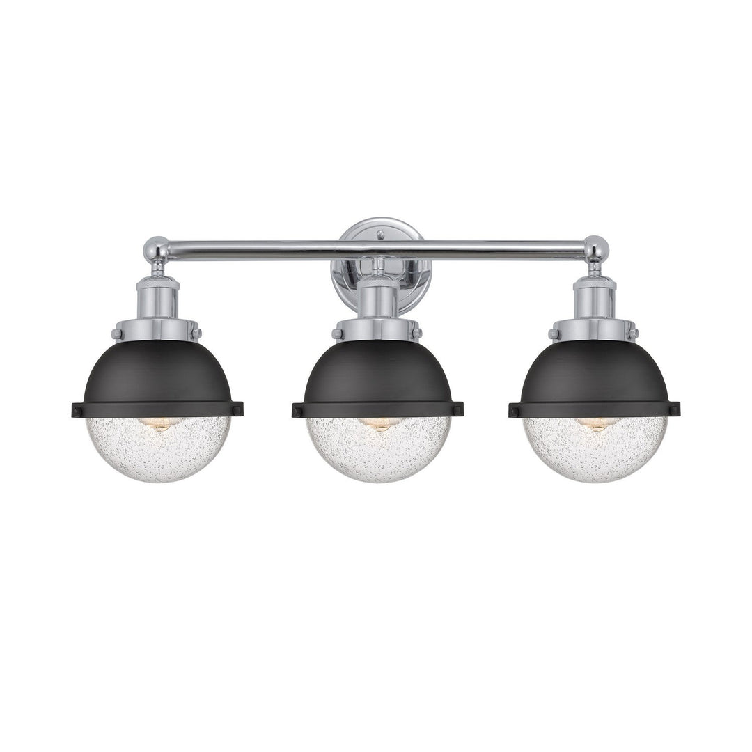 Innovations Downtown Urban 616-3W-PC-HFS-64-BK Bath Vanity Light 26 in. wide - Polished Chrome