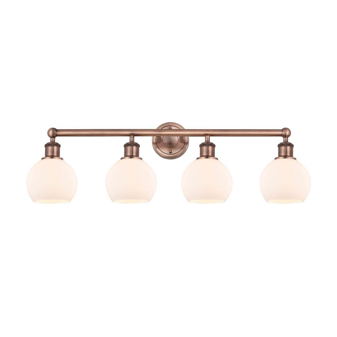 Innovations Edison 616-4W-AC-G121-6 Bath Vanity Light 33 in. wide - Antique Copper