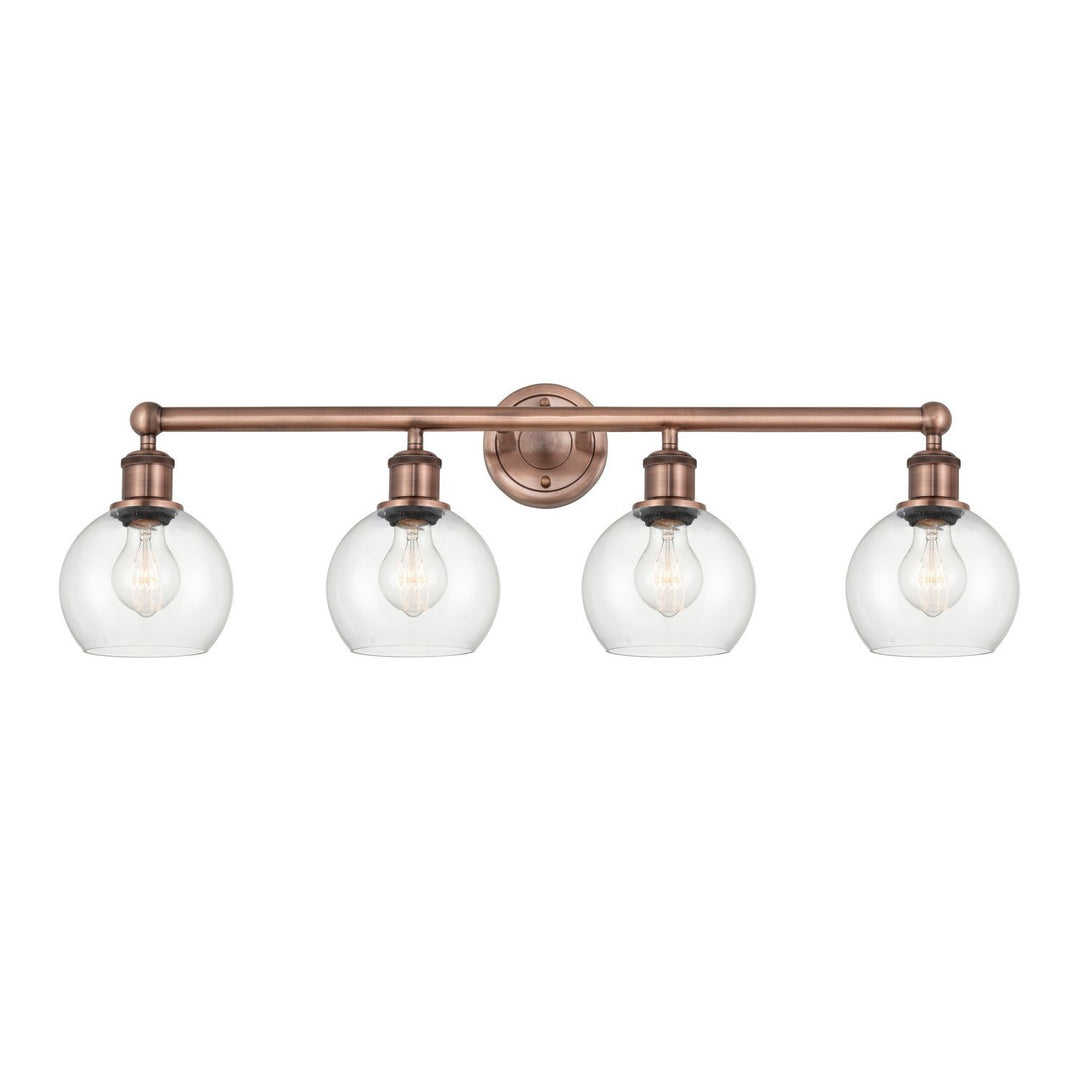 Innovations Edison 616-4W-AC-G122-6 Bath Vanity Light 33 in. wide - Antique Copper