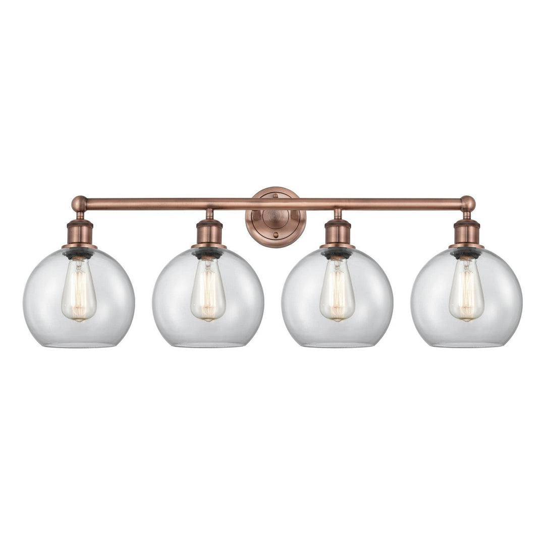 Innovations Downtown Urban 616-4W-AC-G122-8 Bath Vanity Light 35 in. wide - Antique Copper
