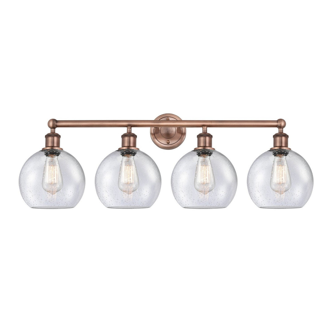 Innovations Downtown Urban 616-4W-AC-G124-8 Bath Vanity Light 35 in. wide - Antique Copper