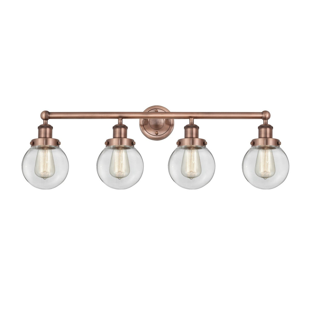 Innovations Edison 616-4W-AC-G202-6 Bath Vanity Light 34 in. wide - Antique Copper