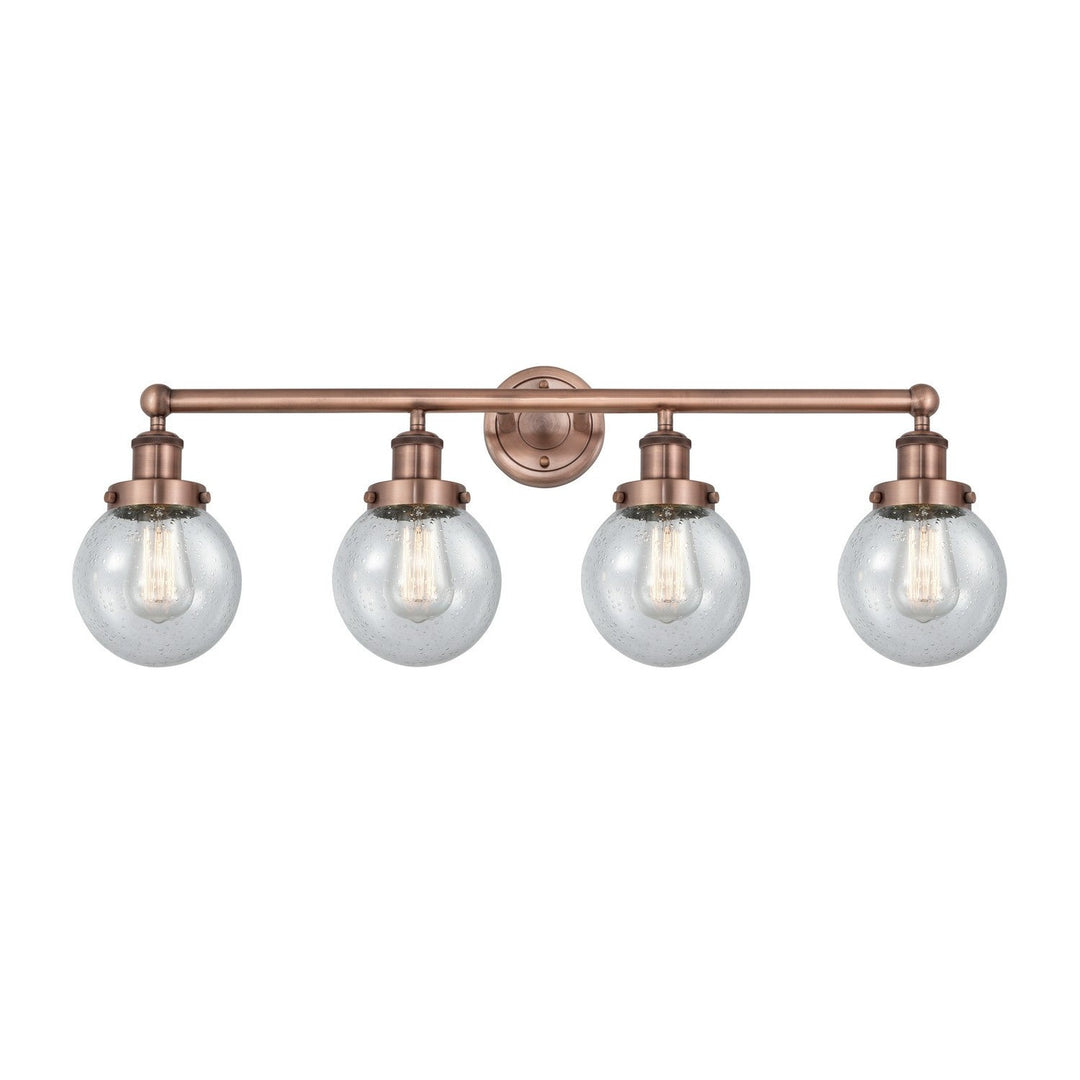Innovations Edison 616-4W-AC-G204-6 Bath Vanity Light 34 in. wide - Antique Copper