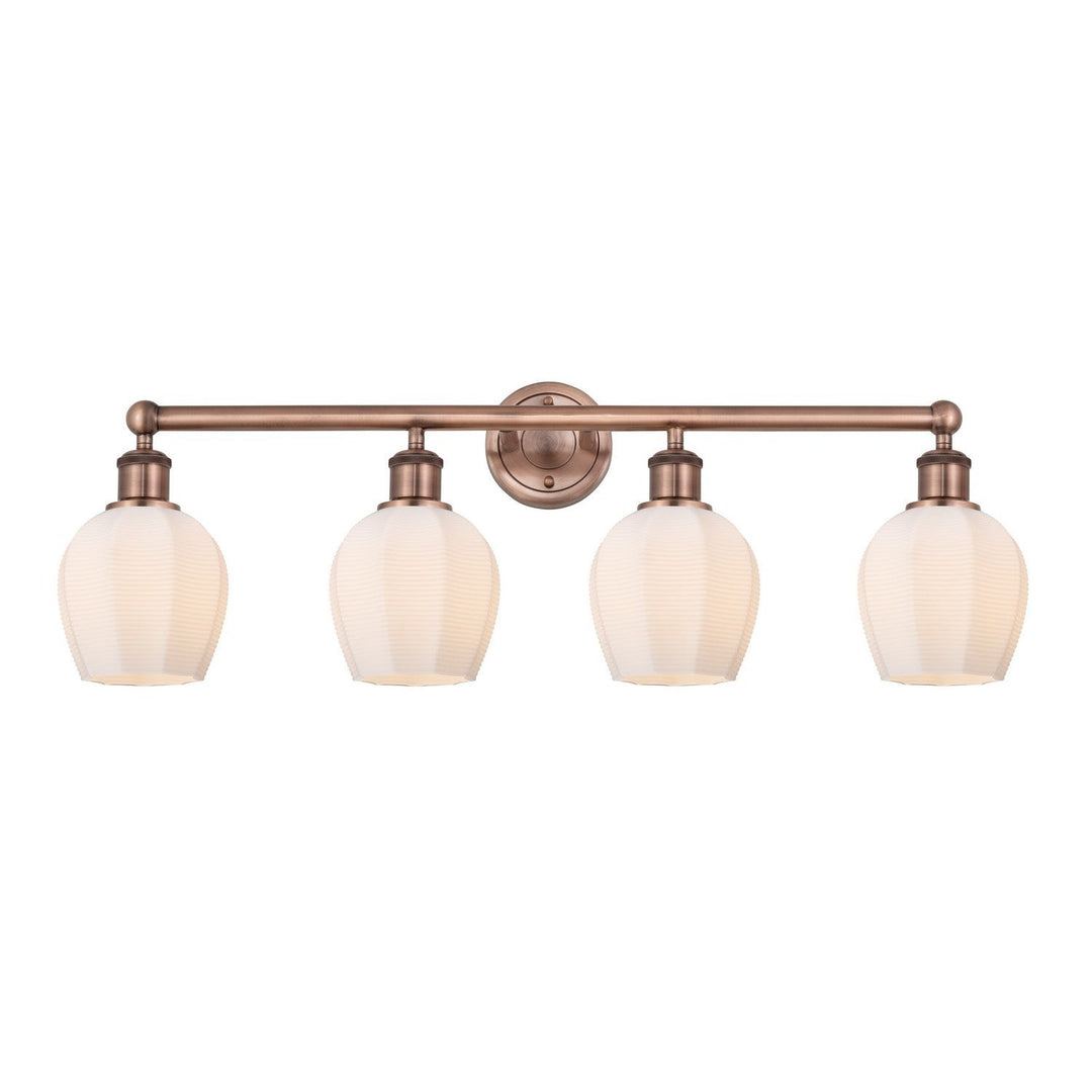 Innovations Edison 616-4W-AC-G461-6 Bath Vanity Light 33 in. wide - Antique Copper