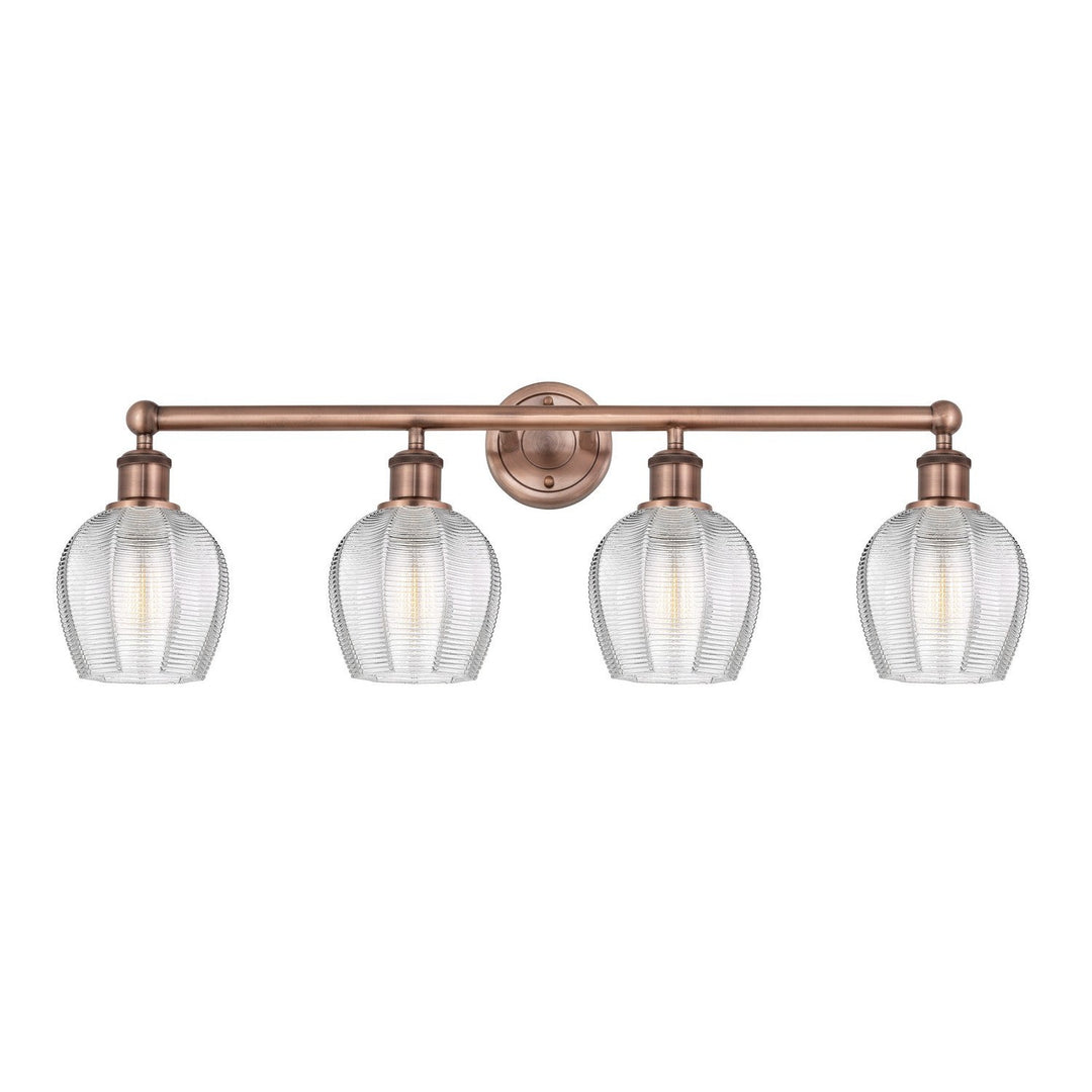 Innovations Edison 616-4W-AC-G462-6 Bath Vanity Light 33 in. wide - Antique Copper