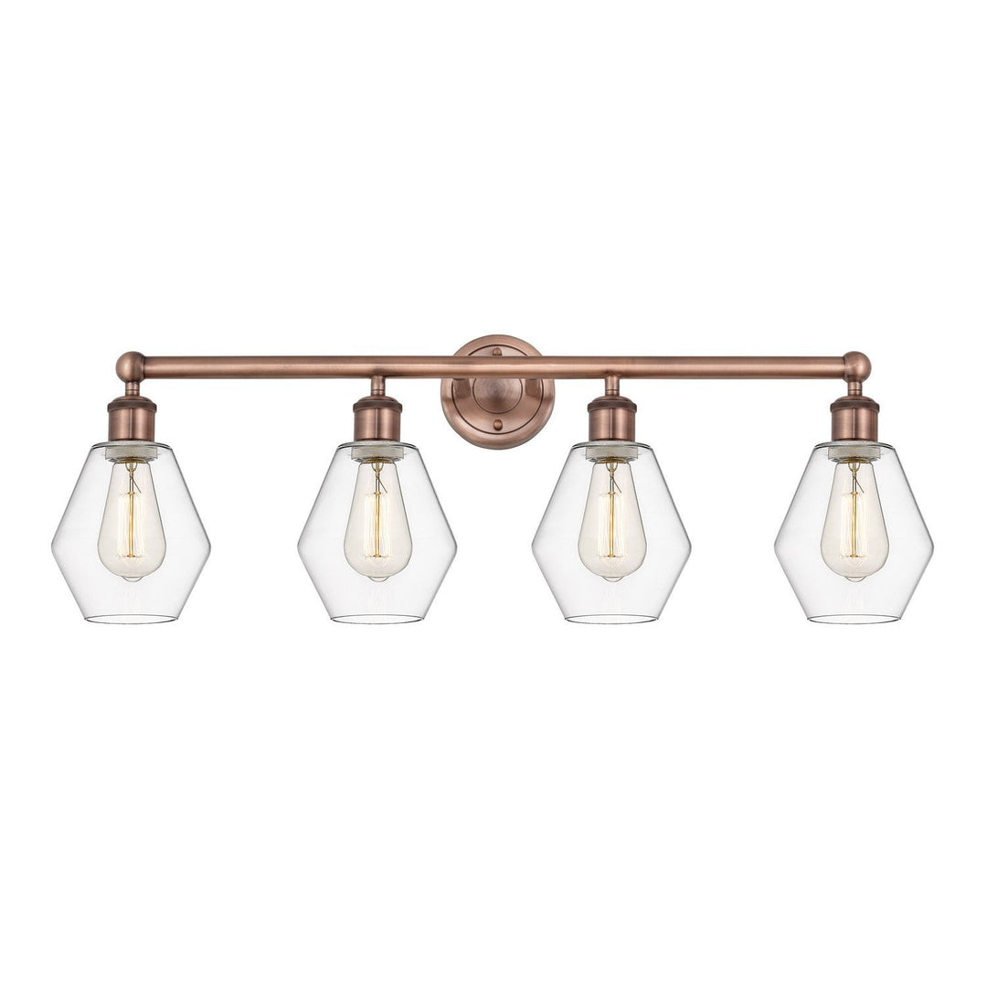 Innovations Edison 616-4W-AC-G652-6 Bath Vanity Light 33 in. wide - Antique Copper