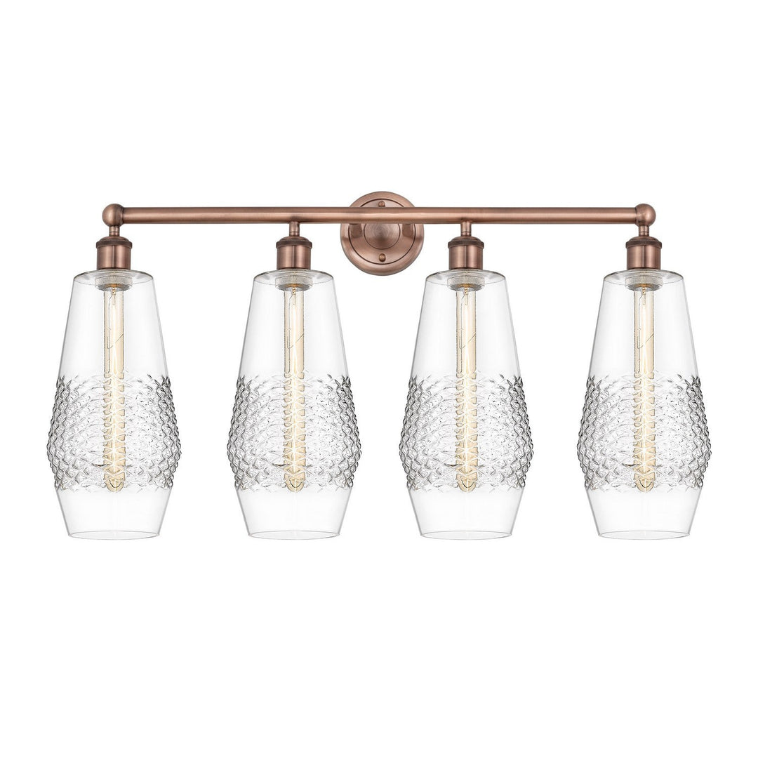 Innovations Downtown Urban 616-4W-AC-G682-7 Bath Vanity Light 34 in. wide - Antique Copper