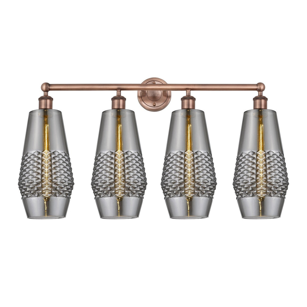 Innovations Downtown Urban 616-4W-AC-G683-7 Bath Vanity Light 34 in. wide - Antique Copper