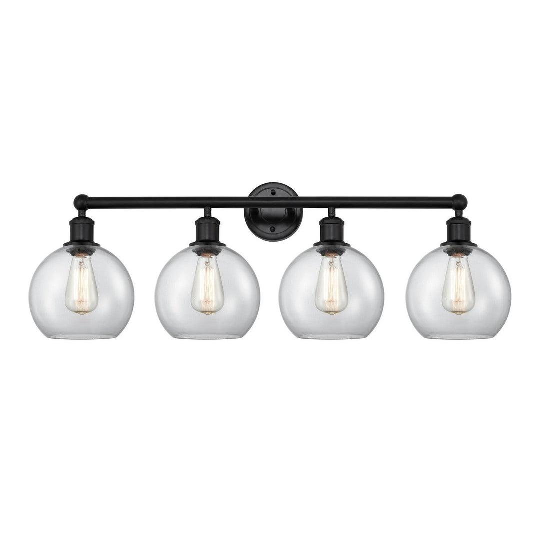 Innovations Downtown Urban 616-4W-BK-G122-8 Bath Vanity Light 35 in. wide - Matte Black