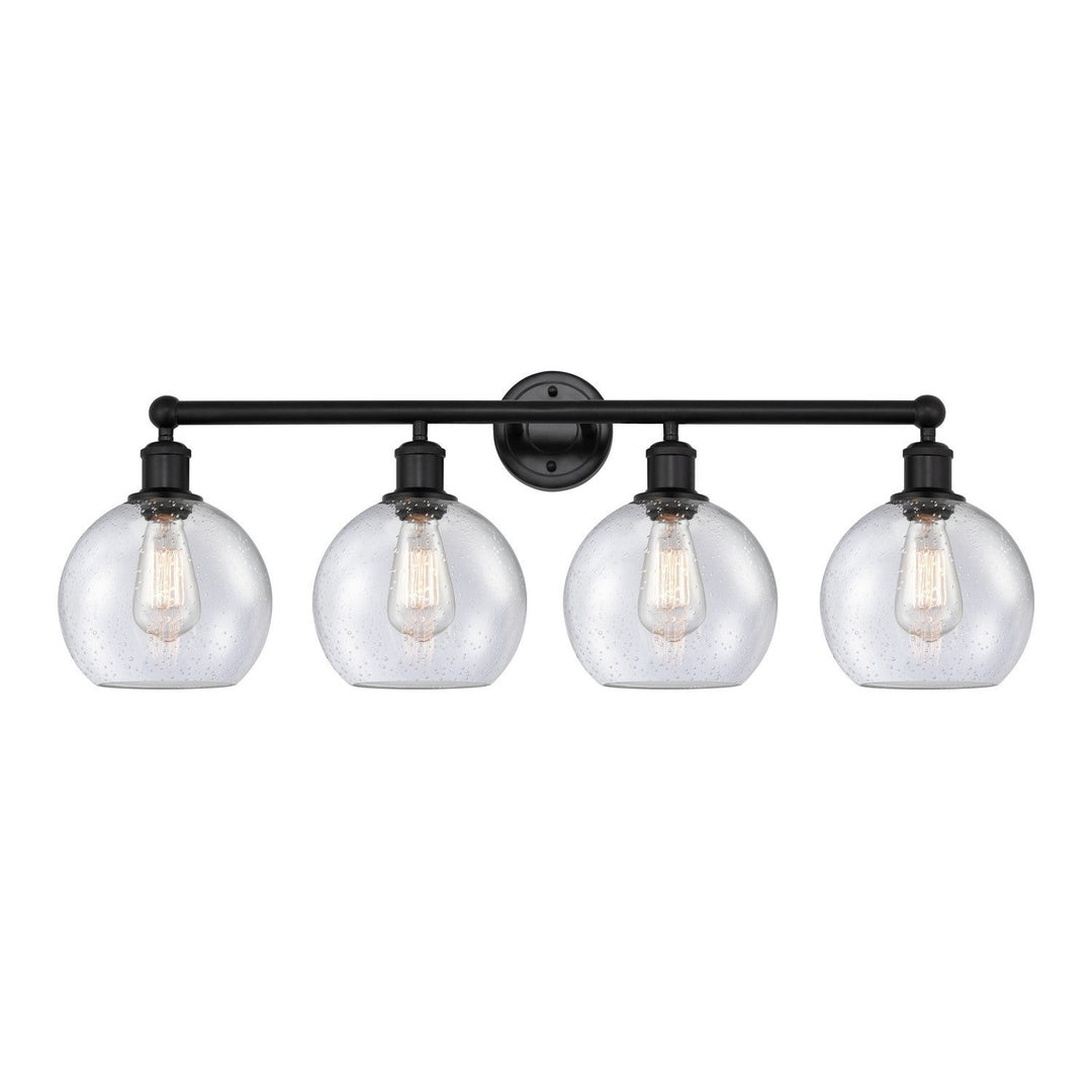 Innovations Downtown Urban 616-4W-BK-G124-8 Bath Vanity Light 35 in. wide - Matte Black