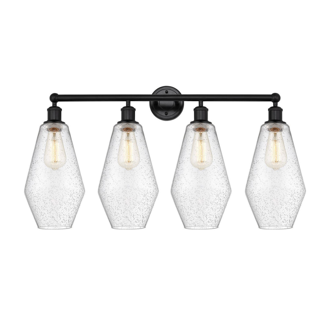 Innovations Downtown Urban 616-4W-BK-G654-7 Bath Vanity Light 34 in. wide - Matte Black