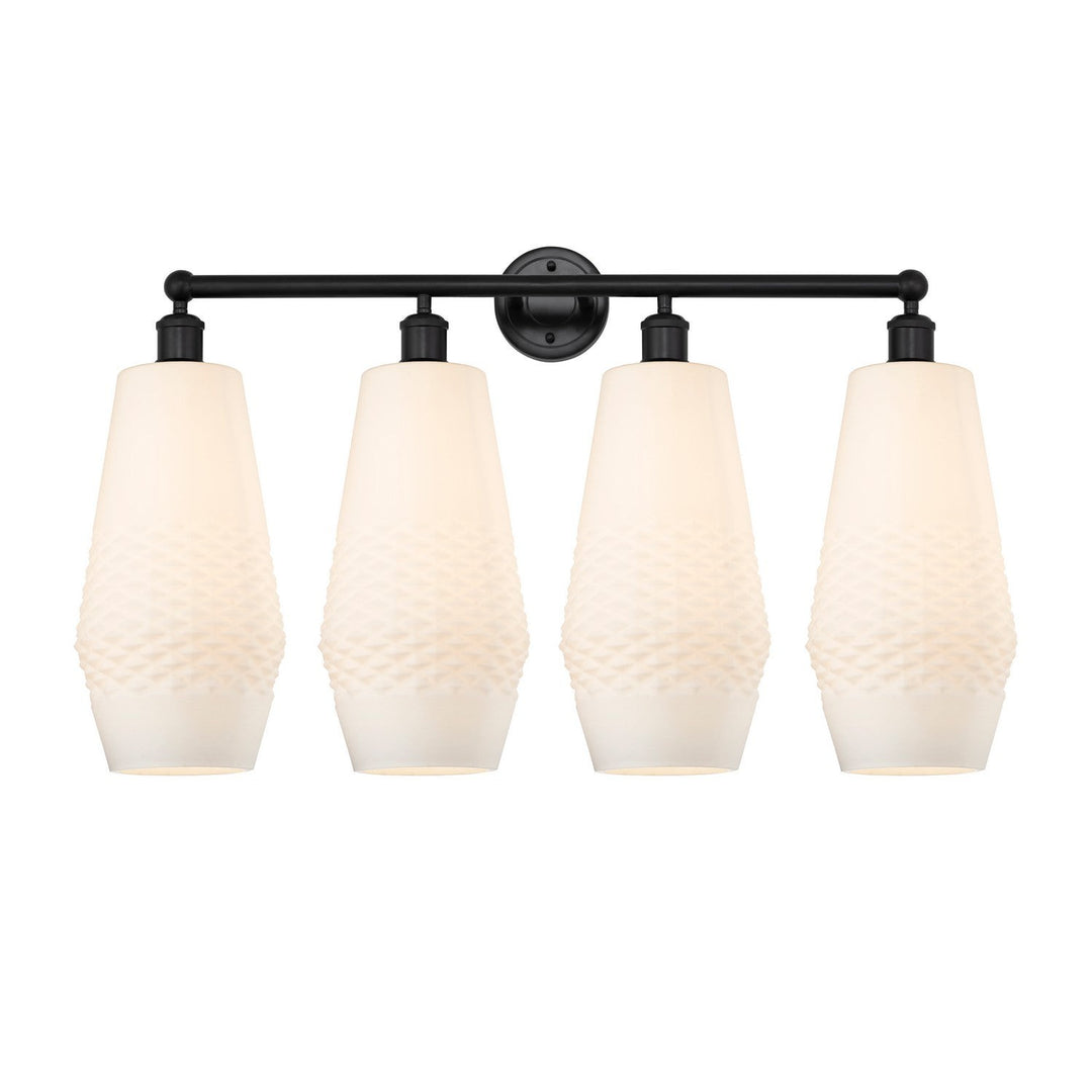 Innovations Downtown Urban 616-4W-BK-G681-7 Bath Vanity Light 34 in. wide - Matte Black