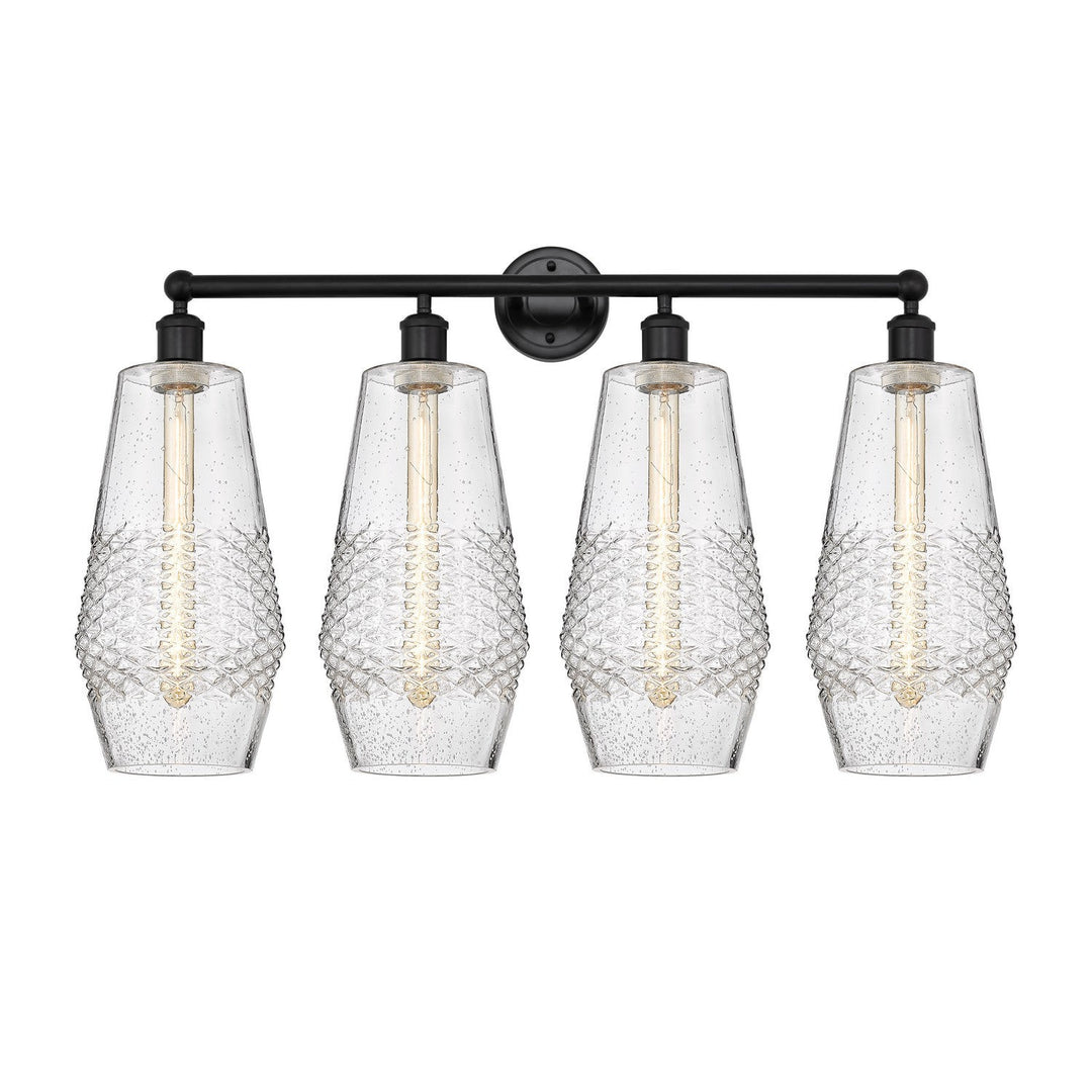 Innovations Downtown Urban 616-4W-BK-G684-7 Bath Vanity Light 34 in. wide - Matte Black