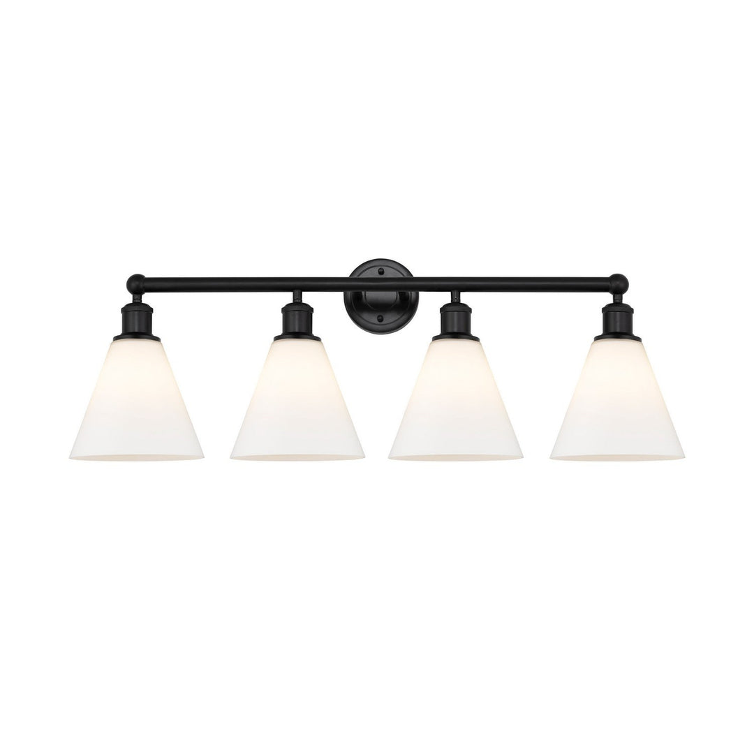 Innovations Downtown Urban 616-4W-BK-GBC-81 Bath Vanity Light 35 in. wide - Matte Black