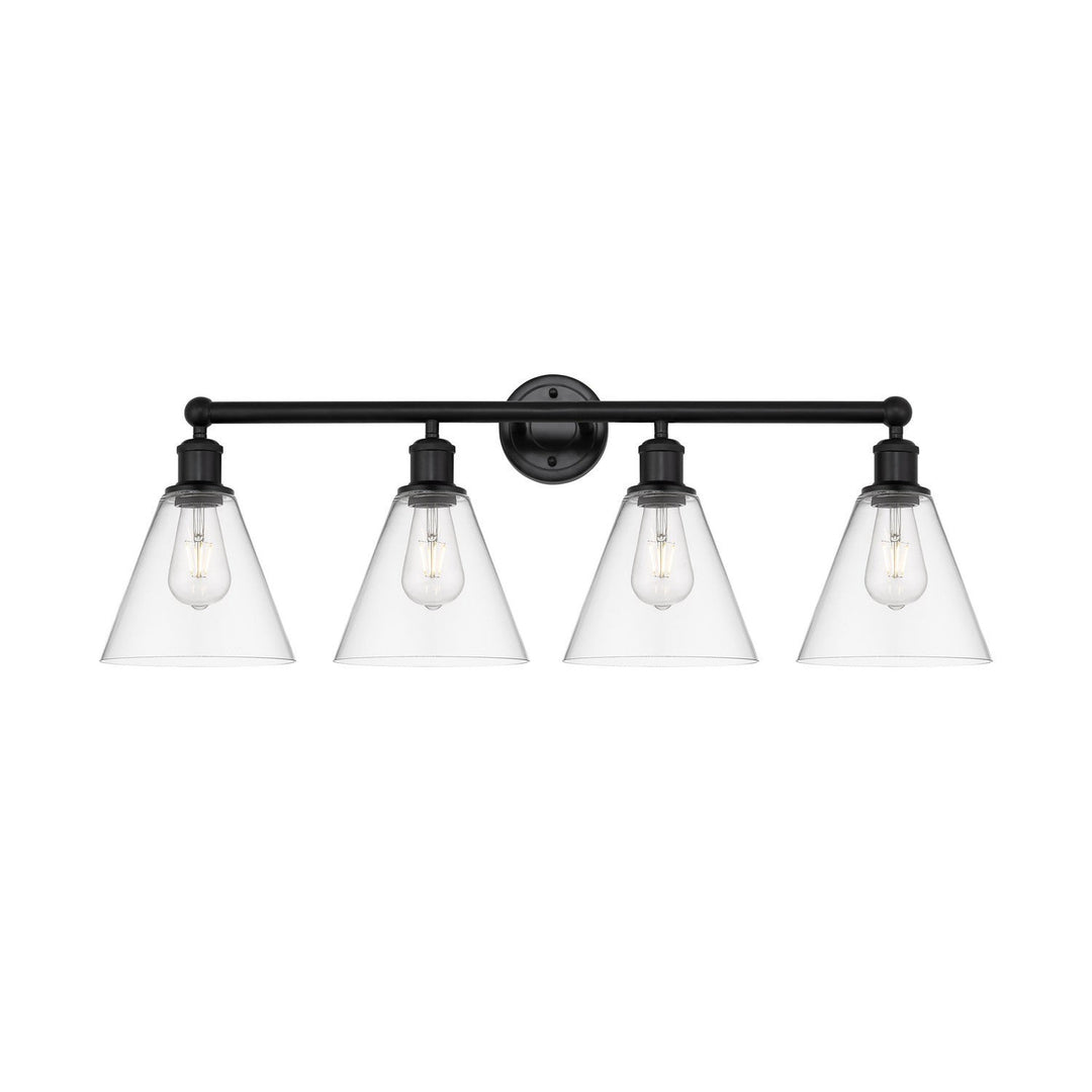 Innovations Downtown Urban 616-4W-BK-GBC-82 Bath Vanity Light 35 in. wide - Matte Black