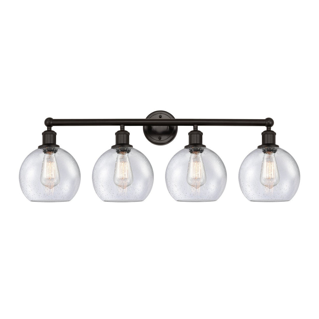 Innovations Downtown Urban 616-4W-OB-G124-8 Bath Vanity Light 35 in. wide - Oil Rubbed Bronze
