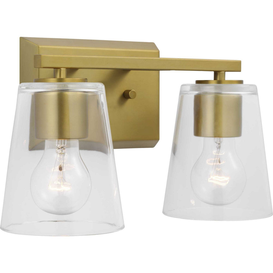 Progress Vertex P300458-191 Bath Vanity Light 13 in. wide - Brushed Gold