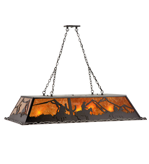 Meyda Tiffany Duke 134436 Pendant Light - Black/Amber Mica