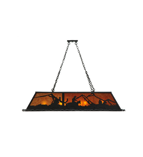 Meyda Tiffany Duke 134436 Pendant Light - Black/Amber Mica