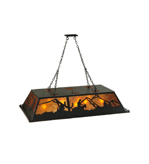 Meyda Tiffany Duke 134436 Pendant Light - Black/Amber Mica