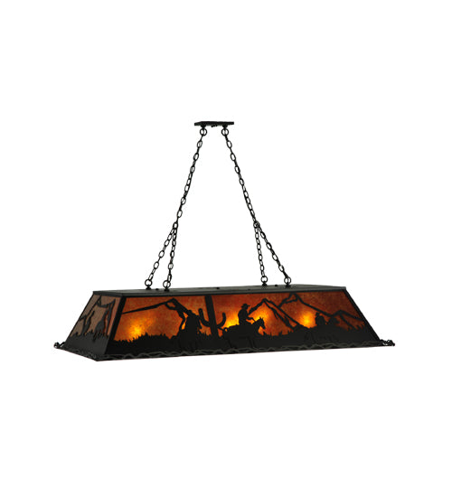 Meyda Tiffany Duke 134436 Pendant Light - Black/Amber Mica