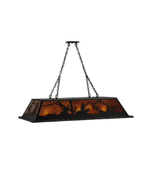 Meyda Tiffany Duke 134436 Pendant Light - Black/Amber Mica