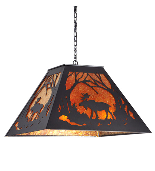 Meyda Tiffany Moose At Dawn 134438 Pendant Light - Mahogany Bronze