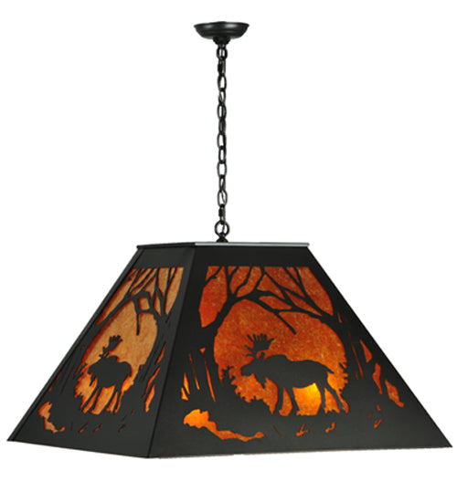 Meyda Tiffany Moose At Dawn 134438 Pendant Light - Mahogany Bronze