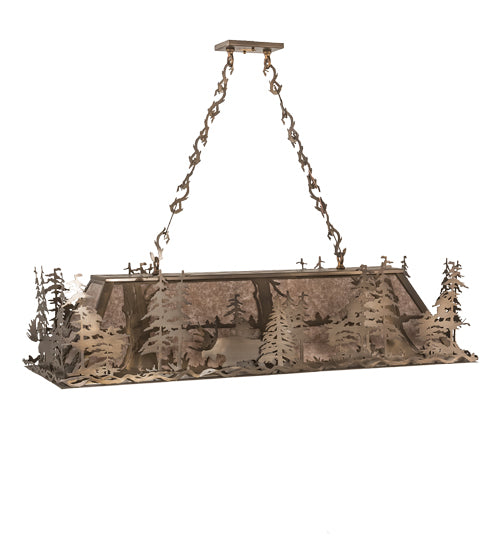 Meyda Tiffany Moose Through The Trees 65119 Pendant Light - Antique Copper