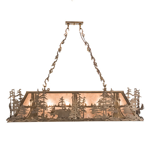 Meyda Tiffany Moose Through The Trees 65119 Pendant Light - Antique Copper