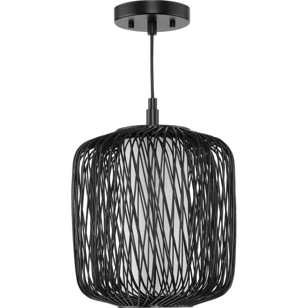 Progress Cordova P500395-202 Pendant Light - Black Rattan