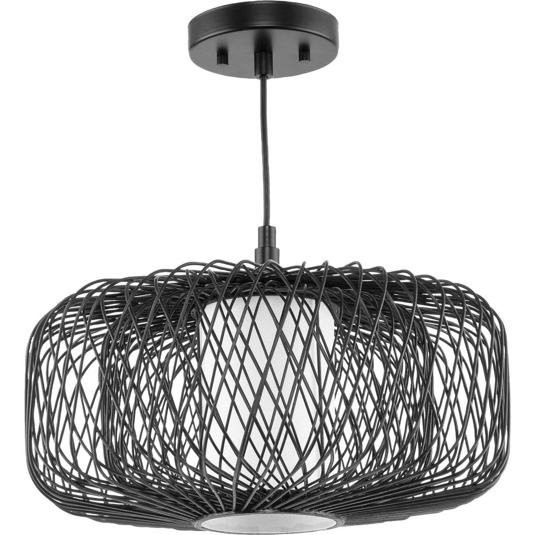 Progress Cordova P500396-202 Pendant Light - Black Rattan
