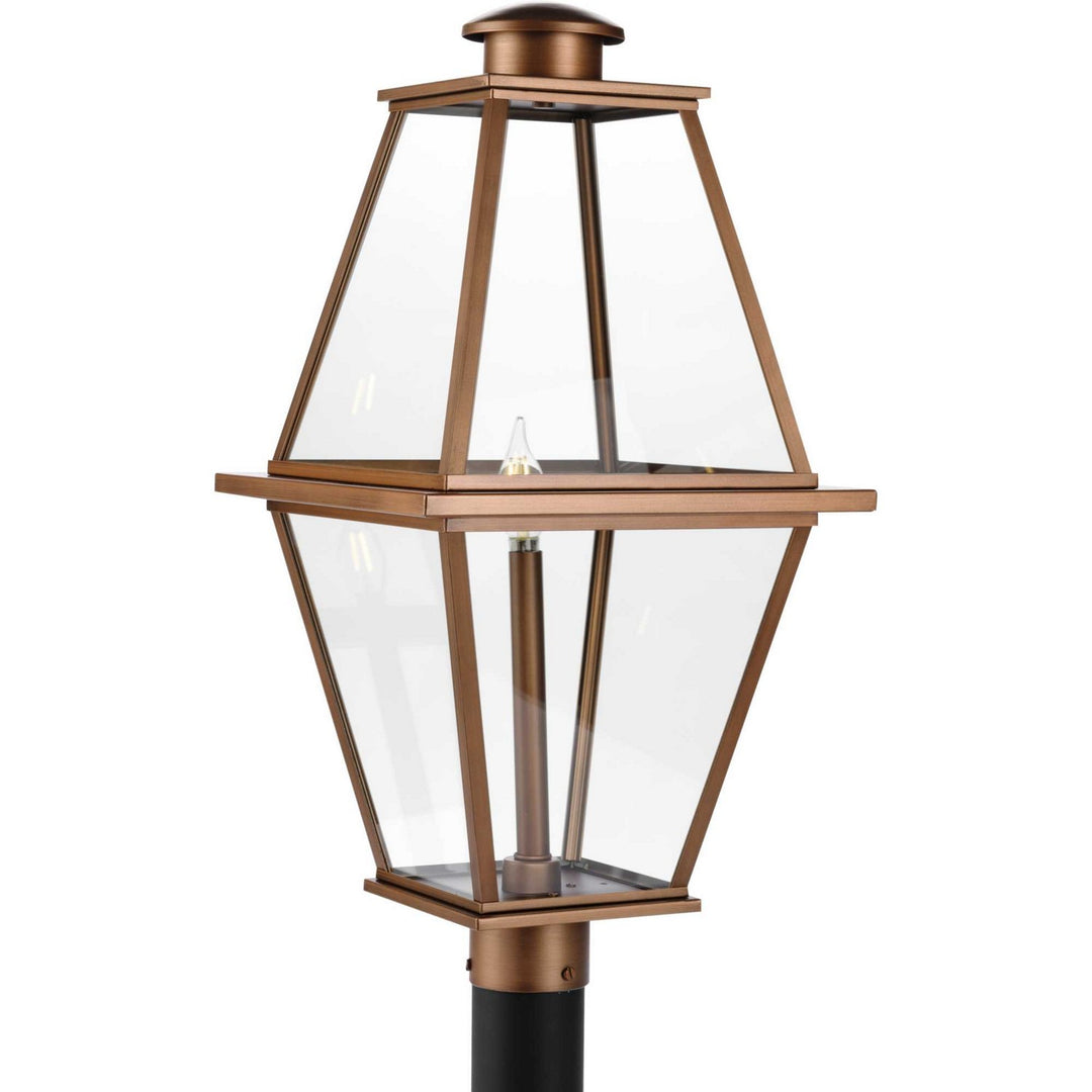 Progress Lighting P540107-169 Bradshaw One Light Outdoor Post Lantern Outdoor Copper/Antique/Verde