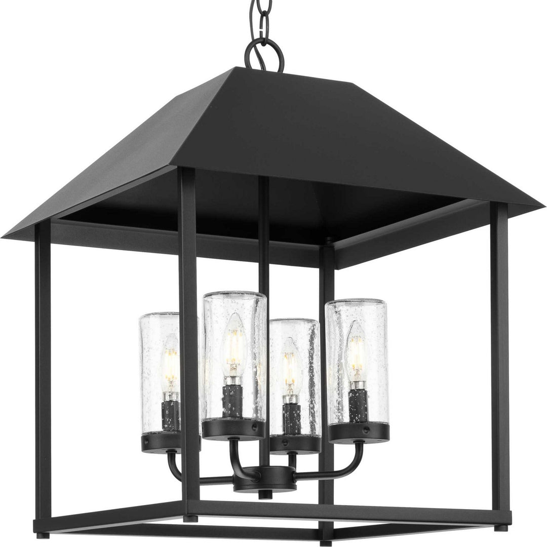 Progress Lighting P550131-031 Chapel Four Light Outdoor Pendant Outdoor Black