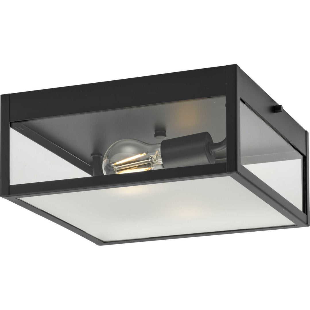 Progress Lighting P550136-31M Parrish Two Light Outdoor Flush Mount Outdoor Black