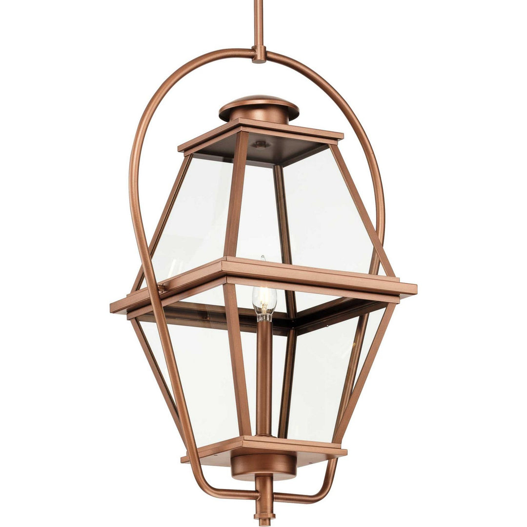 Progress Lighting P550138-169 Bradshaw One Light Outdoor Hanging Lantern Outdoor Copper/Antique/Verde