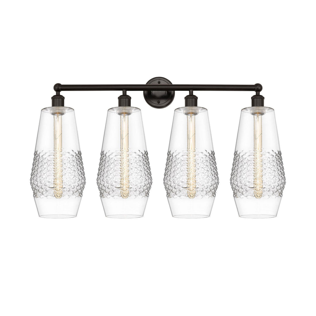 Innovations Downtown Urban 616-4W-OB-G682-7 Bath Vanity Light 34 in. wide - Oil Rubbed Bronze