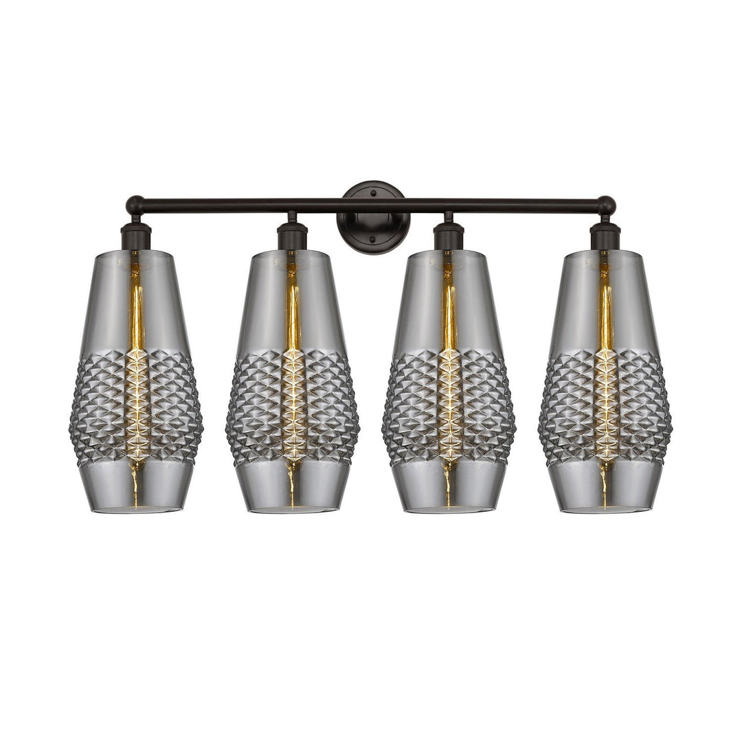 Innovations Downtown Urban 616-4W-OB-G683-7 Bath Vanity Light 34 in. wide - Oil Rubbed Bronze