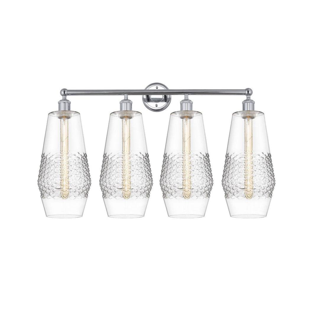 Innovations Downtown Urban 616-4W-PC-G682-7 Bath Vanity Light 34 in. wide - Polished Chrome