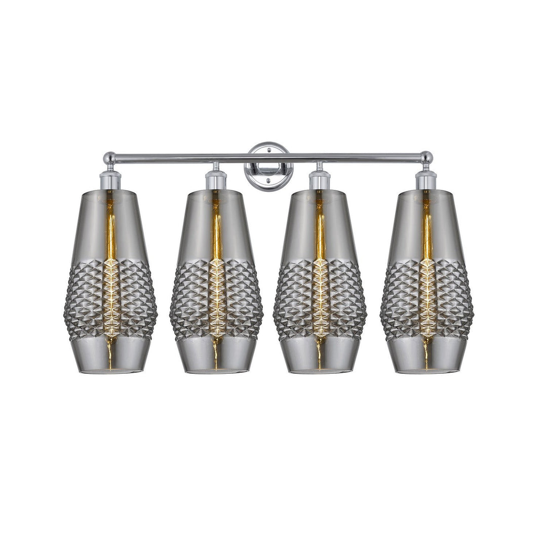Innovations Downtown Urban 616-4W-PC-G683-7 Bath Vanity Light 34 in. wide - Polished Chrome