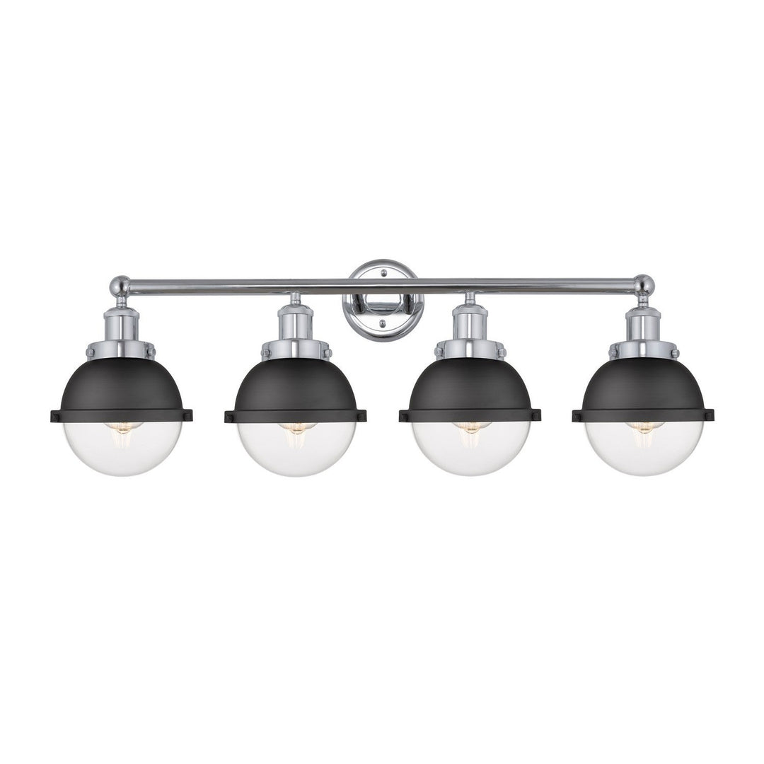 Innovations Downtown Urban 616-4W-PC-HFS-62-BK Bath Vanity Light 35 in. wide - Polished Chrome
